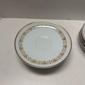 Lot of 10 Sheffield Fine China Imperial Gold Saucer Plates 504 - Made In Japan